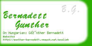 bernadett gunther business card